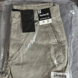 NEW - Hurley Gray Cotton Twill Pants - 28
